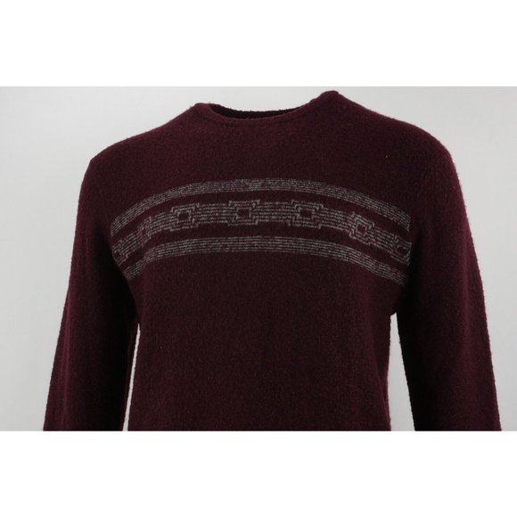Michael Bastian Mens Large Boucle Knit Beetroot Purple Wool Light Weight Sweater - Picture 1 of 9